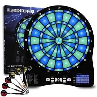 Turnart Electronic Dart Board13 inch Illuminated Segments Light Based Games Elec