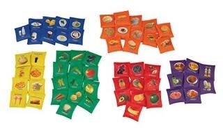 Sportime My Plate BeanBags Set of 60 Assorted Colors - 1480097