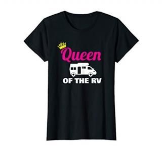 Womens Queen of the RV T-Shirt Camping Camper Vacation Gift