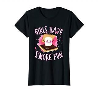 Funny Smores Camping Girls Have Smore Fun Camper Glamping T-Shirt