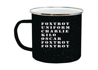 Foxtrot OFF Camp Mug Enamel Camping Coffee Cup Gift For Military Veteran or Acti