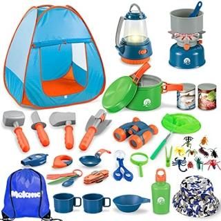 Meland Kids Camping Set with Tent 42pcs - Camping Gear Toy with Pretend Play Ten