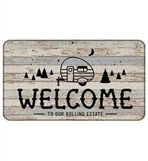 Welcome to Our Rolling Estate Decorative Indoor Outdoor Doormat Camping Front Do
