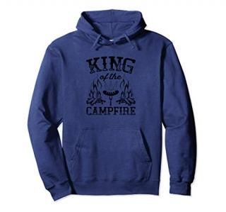 King Of The Campfire Bonfire Camping Couples Gift Pullover Hoodie