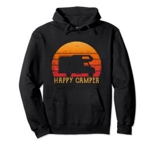 Vintage Happy Camper RV Camping Men Women Retro Pullover Hoodie
