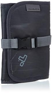 Travelon Tech Accessory Organizer Charcoal Open 13.75 x 6.5 x .1 Closed 6.5 x 5 
