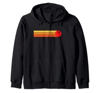 Retro Vintage Bowling Zip Hoodie