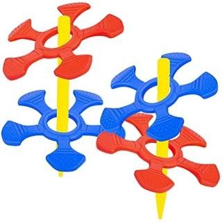 Gamie Ring Toss Game for Kids Set Includes 2 Stakes and 4 Star Rings Classic Out