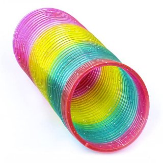 WOBOX Rainbow Coil Spring Toy - Giant Classic Novelty Plastic Magic Spring Toy -