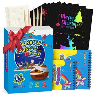 HahaToii Magic Scratch Paper for Kids Arts and Crafts Scratch Off Notebooks Art 