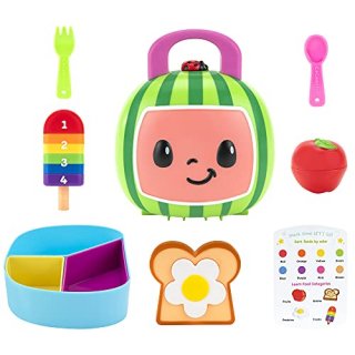 CoComelon Lunchbox Playset - Includes Lunchbox 3-Piece Tray Fork Spoon Toast wit