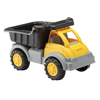 American Plastic Toys Kids Yellow Gigantic Dump Truck Tilting Dump Bed Knobby W