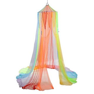 Constructive Playthings - KDK-94 Rainbow Retreat Canopy for Kids Hanging Multi-C