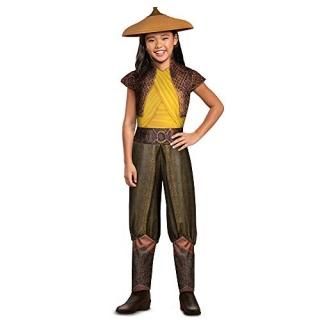 Disguise Disney Raya and The Last Dragon Classic Girls Costume Brown & Green Sma