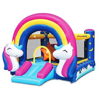 Fantasy Bounce House with Lights and Sound Interaction Inflatable Bouncer 11 ft 