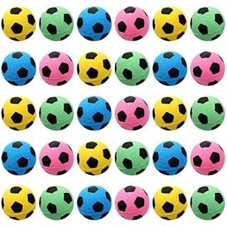 32 Pieces Foam Sponge Football Cat Toy Interactive Cat Soccer Toy Pet Sports Bal