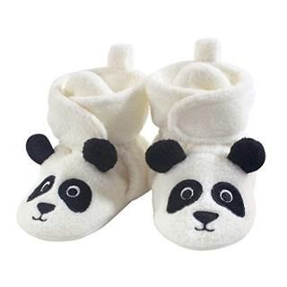 Hudson Baby Unisex Cozy Fleece Booties Panda Bear 0-6 Months