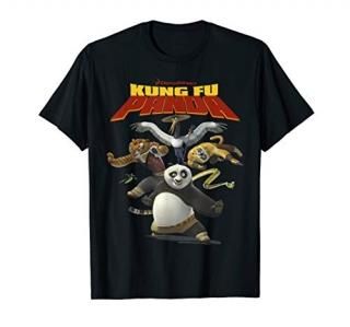 Kung Fu Panda Group Shot Action Portrait Movie Logo T-Shirt