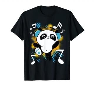 Cute DJ Panda With Headphones T-Shirt