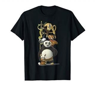Kung Fu Panda Po And The Furious Five Portrait T-Shirt