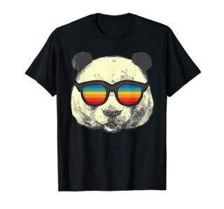 Retro Panda With Sunglasses T-Shirt