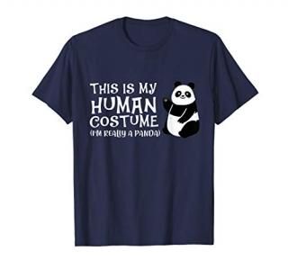 Panda This Is My Human Costume I'm Really A Panda T-Shirt