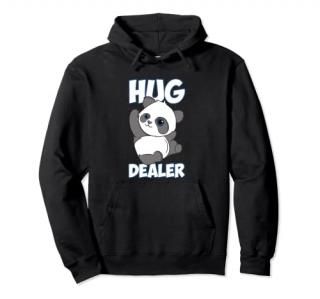 Funny Panda Hugs Hug Dealer Panda Pullover Hoodie