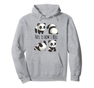 Chibi Cute Panda For Girls Little Bear Panda Gifts Panda Pullover Hoodie