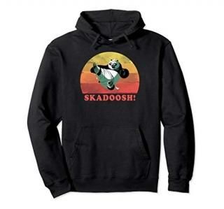 Kung Fu Panda Skadoosh! Retro Circle Portrait Pullover Hoodie