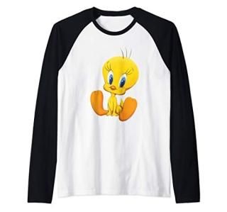 Looney Tunes Cute Tweety Raglan Baseball Tee