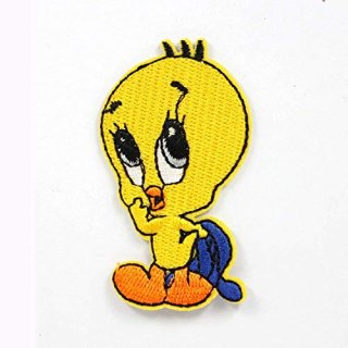 Tweety Bird Cartoon Character Standing 2 1/2 Tall Embroidered PATCH