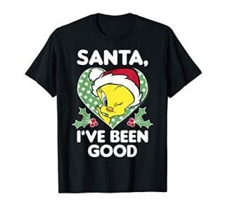 Looney Tunes Christmas Tweety Bird Santa I've Been Good T-Shirt