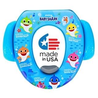 PinkFong Baby SharkSharktastic Soft Potty Seat for Toilet Training Kids Blue Sta