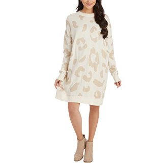 Mud Pie Women's Hathaway Sweater Dress White Medium