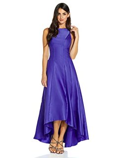 Adrianna Papell Women's Mikado HIGH Low Dress Ultra Violet 10