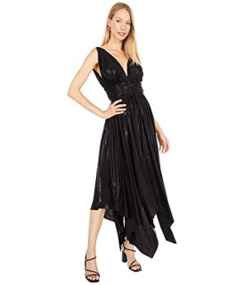 Norma Kamali womens Goddess Cocktail Dress Black X-Small US