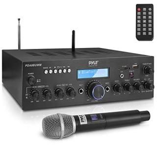 Wireless Microphone Power Amplifier System - 200W Dual Channel Sound Audio Stere
