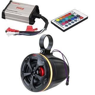 Waterproof Off-Road Speakers with Amplifier - 4 Inch 800W 4-Channel Marine Grade