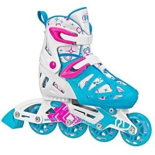 Roller Derby Girls Tracer Adjustable Inline Skates Blue Medium 2-5