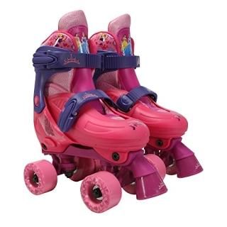 PlayWheels Adjustable Disney Princess Glitter Children's Quad Roller Skates Juni