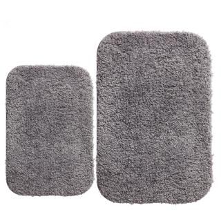Thick and Soft 2 Piece Bathroom Rugs and Mats Sets Non-Slip Machine Washable Mic