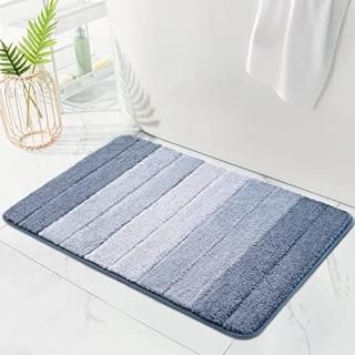 KMSON Ombre Bath Mat Bathroom Rugs Non Slip Ultra Soft and Water Absorbent Bath 