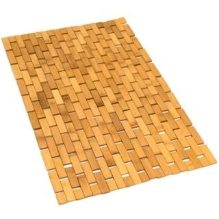 Gonioa Natural Bamboo Bath Mat Wooden Door Mat Kitchen Floor Bath Rug Bathroom S