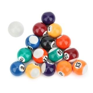 Keenso Billard Pool Balls 16 Pcs 32mm Eco?Friendly Polyester Resin Pool Cue Trai