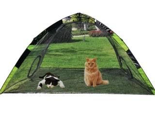 HI SUYI Portable Large Pop Up Pet Cat Tents Enclosures House for Outside Patio I