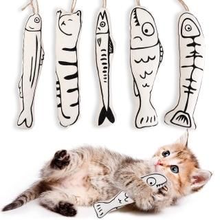 Legendog Catnip Toys for Indoor Cats - 5Pcs Interactive Cat Kicker Toys Fish Cat