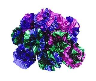 Mandala Crafts Crinkle Cat Toy Set - 2 Inches 25 PCs Mylar Crinkle Balls Cat Toy