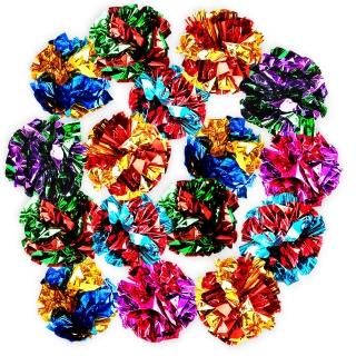 SunGrow 16 Pack Mylar Cat Crinkle Balls Suitable for Cats Puppy Hens Roosters