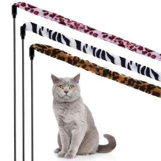 3 Pieces Jungle Cat Wand Cat Teaser Charmer Interactive Cat Toys Wand Fun Cat Ki
