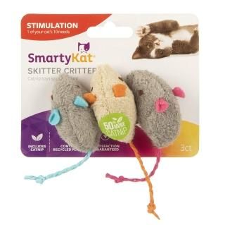SmartyKat Skitter Critters Cat Toy Catnip Mice 3/pkg 